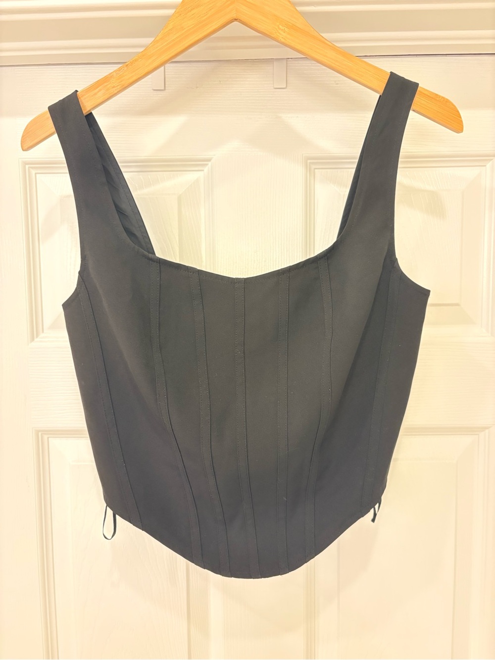 Sincerely Jules Black Corset-Style Tank Top